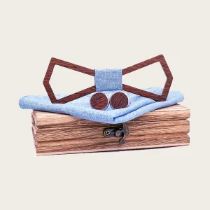 Coffret Noeud Papillon en Bois Homme - Érable