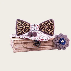 Coffret Noeud Papillon en Bois Homme - Hoya