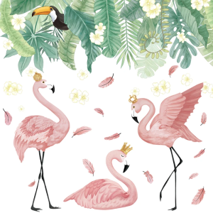 Sticker mural Flamant Rose – Déco chambre de fille