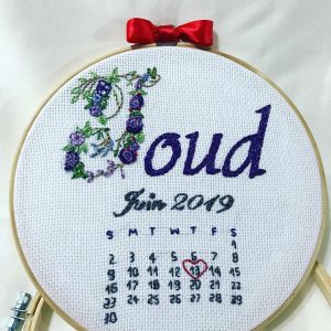 Broderie murale nouveau née « Joud » Handmade