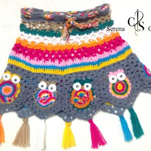 Jupe Granny multicolore au crochet