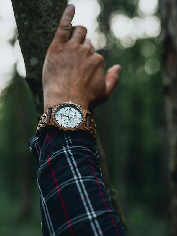Montre en Bois Homme à Quartz - Aulne – Image 2