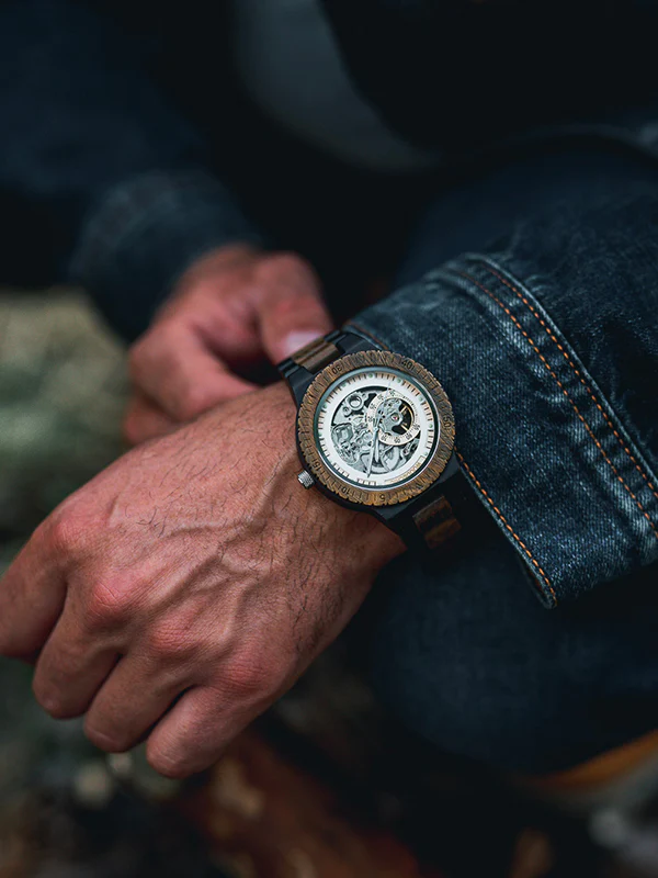 Montre en Bois Homme Mécanique - Hiba – Image 4