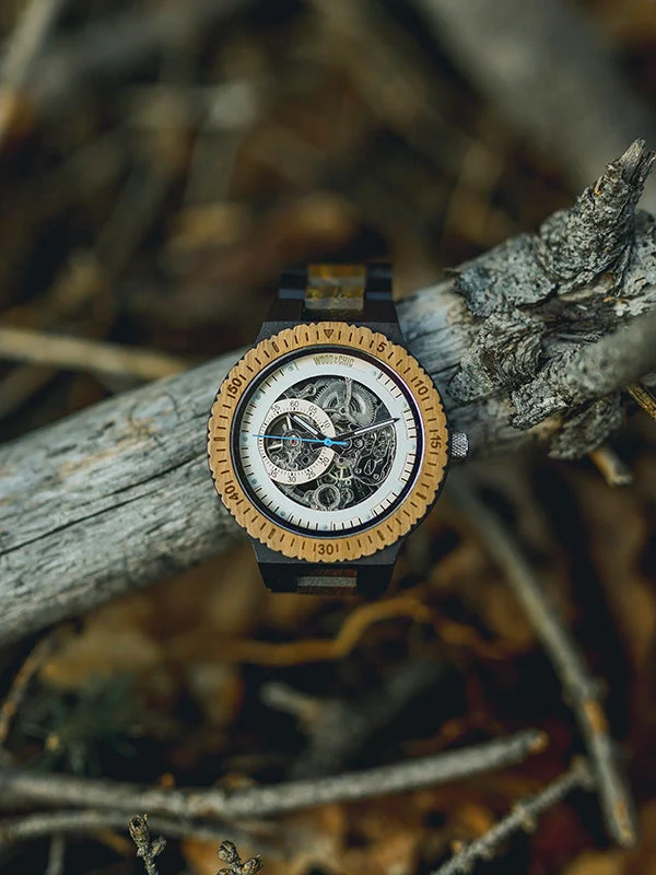 Montre en Bois Homme Mécanique - Hiba – Image 3