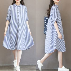 Robe tunique grossesse manches longues – Saisons printemps, été et automne