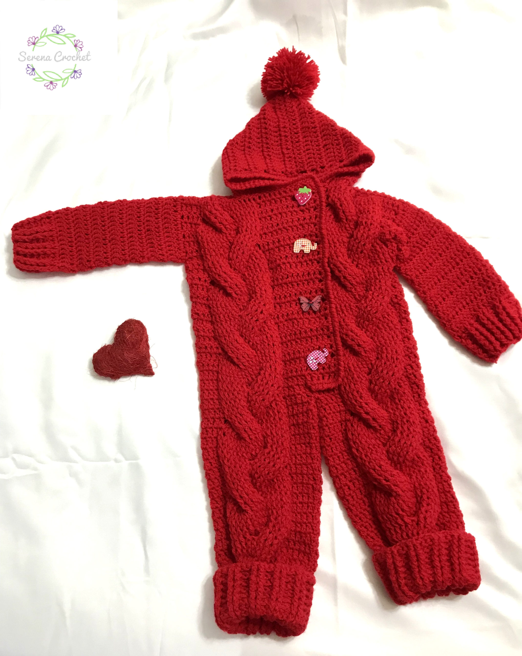 Grenouillère unisexe au crochet