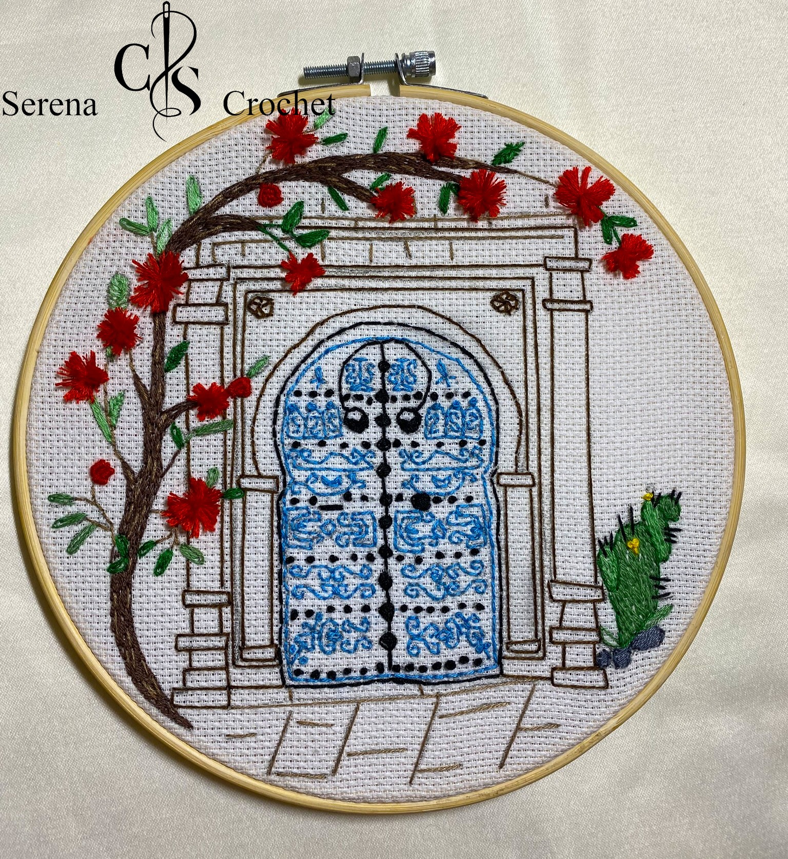 Broderie murale Sidi Bousaid Handmade